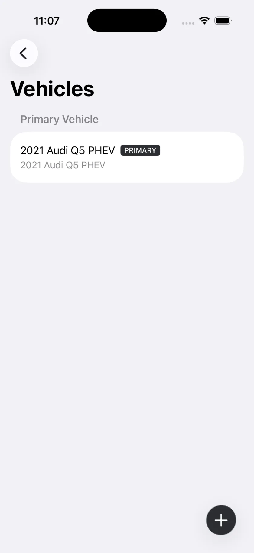 Mileful vehicles management screen